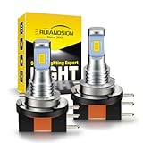 Ruiandsion H15 LED Bulb Yellow, 3570 2SMD 1500LM, High/Low Beam 12V-24V 3 Prong PGJ23T1, Super Bright for Car Lamp Fog Light (Pack of 2)