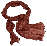 Dimensions : Taille : 47x185 cm . Poids unitaire : 46 g . Matériau : en viscose 100% . Couleur : tuile. Attention : il est possible de trouver une petite différence dans les couleurs sur votre écran par rapport à ce qu'elles représentent en réalité à cause des caractéristiques variables des divers équipements techniques.