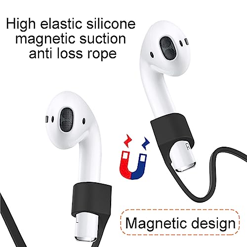 Jinpojun 2X AirP0ds Halteband, Strap mit Magnet für AirP0ds Pro 3/2/1, Zubehör für AirP0ds 1/2/3/4 aus Geschmeidigem Silikon-Perfekt, Länge: 72CM (Weiß)