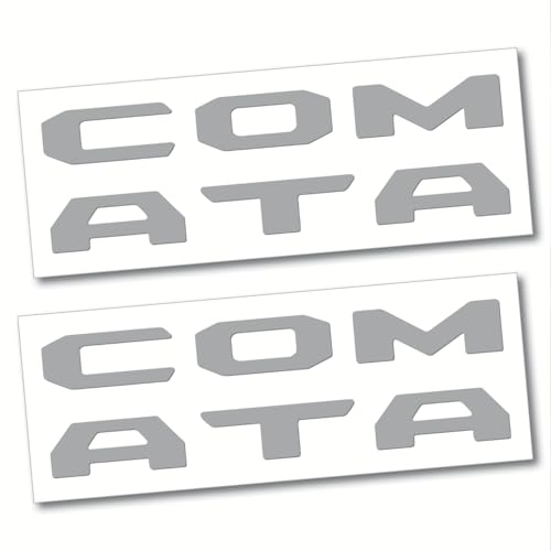 Image of (2 Sets) Prime Series UV Weatherproof Vinyl Decals for Glove Box Dashboard Letter Inserts Compatible fits Tacoma 2016-2023 (Gloss Light Gray)