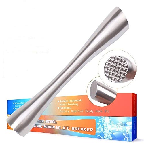 Buy Muddler for Cocktails,10 Inch Stainless Steel Cocktail Muddler