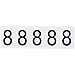 Brady 9714-8, 97057 97 Series Indoor/Outdoor Number and Letter, (Pack of 30 Cards)