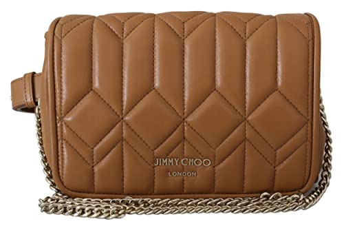 Preisvergleich Produktbild Jimmy Choo Umika Kartenhalter aus Leder, helles Khaki / goldfarben