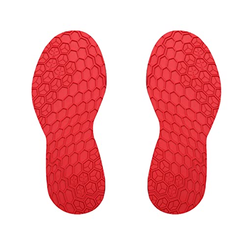 GULELAYAR Red Anti-Slip Hexagonal Honeycomb Rubber Sole Replacement for Shoes, 13' x 4.92'