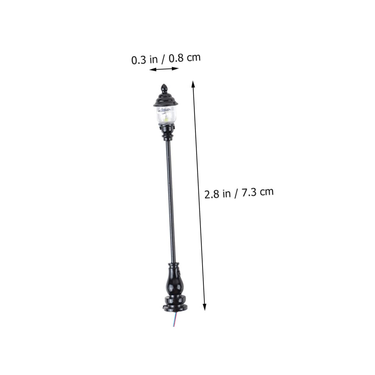 ORFOFE 5Pcs Decorative Miniature Street Lamps Chic Sand Table Light Decor for Mini House Landscape Park Lamp Models for Realistic Miniature Settings