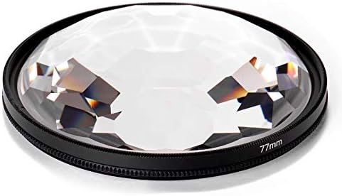 Glass Prism KKnoon 77mm Kaleidoscope Prism Camera Glass Filter Variable Number of Subjects SLR Photography Accessories