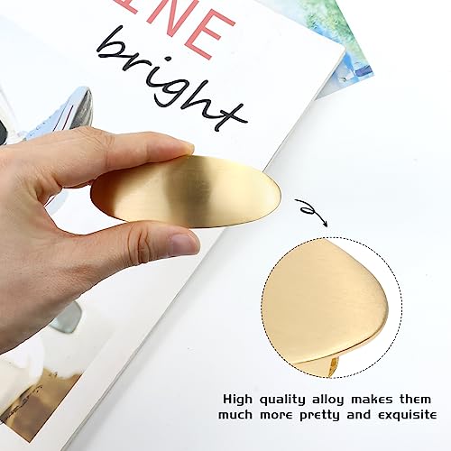 Cinaci 7 Pack Simple Elegant Gold Metal French Barrettes Decorative Snap Hair Clips Barrettes Clamps Accessories For Women Girls thumb #4