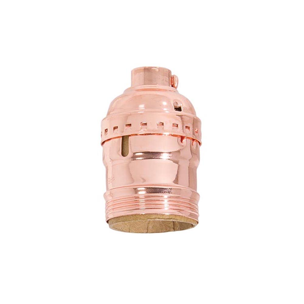 B&P Lamp® Keyless Early Electric Style Lamp Socket, Antique Brass Finish, Keyless (No Switch), Uno Thread Shell