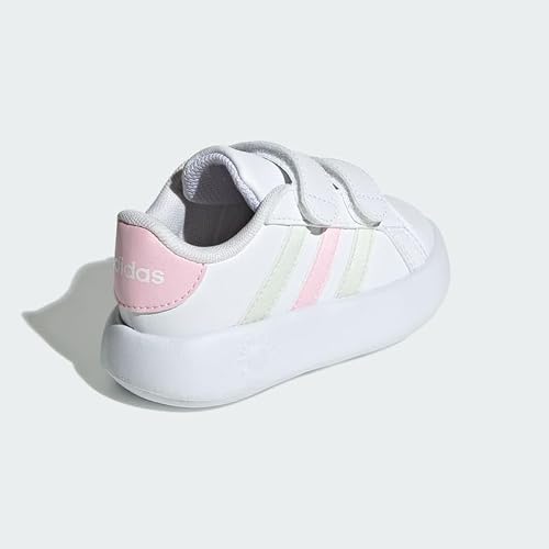 adidas Kids Grand Court 2.0 Shoes (Toddler) Sneaker, White/Crystal Jade/Clear Pink, 9 US Unisex