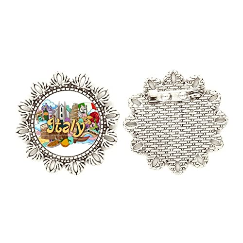 Broche de plata catedral de Milán mediano que transforma tu ropa básica en arte