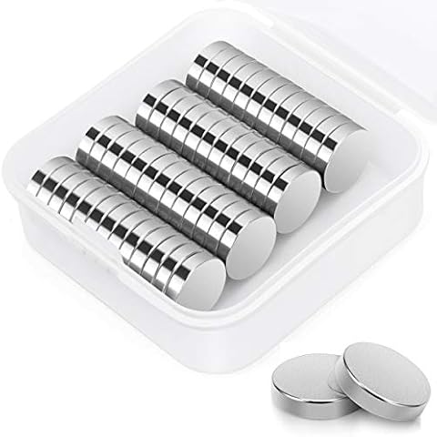 50PCS Neodymium Magnets,12mm X 3mm Round Strong Magnets for Whiteboards, Fridge, Crafts, Notice Board or Picture Magnet Cover