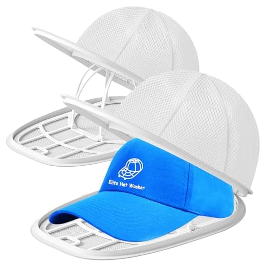 Eiito Hat Washer Cage Hats Cleaner, Hat Washer for baseball caps for Washing Machine or Dishwasher, Ball Cap Washer Frame for Flat & Curved Hats.2-Pack White