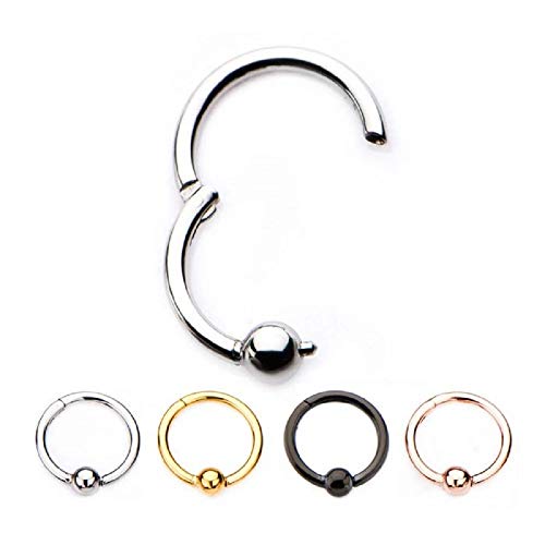 Pierced Owl - 16GA Stainless Steel Ball Center Septum Cartilage Helix Daith Tragus Lip Hinged Segment Ring3