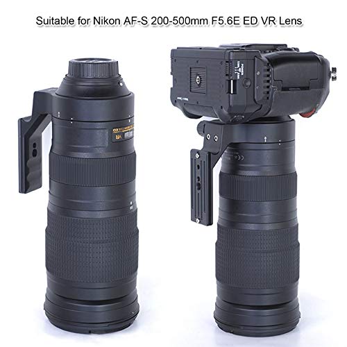 Soporte collar para lente Nikon 200-500mm con placa rápida para trípode de bola 6