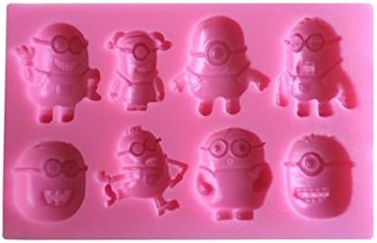 8 Minions Silicone Mold For Fondant Cake , SugarCraft, Chocolate molds, Cupcake Decoration Tools and more