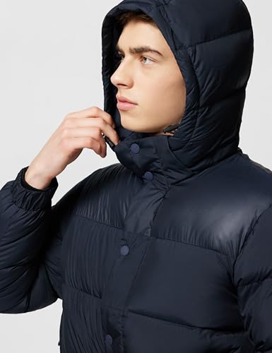 Tommy Hilfiger Herren Pufferjacke Mix Down Hooded Puffer Jacket mit Kapuze, Blau (Desert Sky), 3XL – Ansicht 3