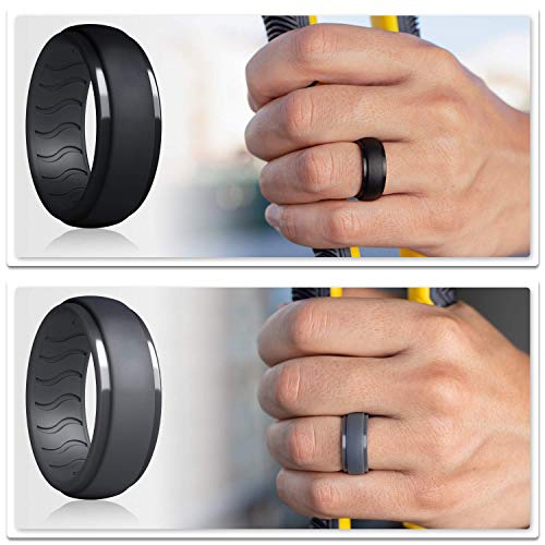 mens silicone wedding band - rubber wedding rings silicone wedding band