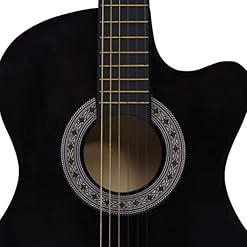 lyrlody Guitare à pan coupé, Instruments de Musique en Tilleul Guitare Folk de Bonne qualité sonore pour Amateurs pour… - Les Beatles, Paul McCartney, John Lennon, RIngo Starr, George Harrison lyrlody Guitare à pan coupé, Instruments de Musique en Tilleul Guitare Folk de Bonne qualité sonore pour Amateurs pour… – Image 3