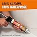 Gorilla 100% Silicone Caulk Kitchen & Bath Sealant, Mold Resistant, 10 oz. Cartridge, White