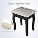 mecor Vanity Table Set, Dressing Table with Mirror,Vanity Makeup Table with 5 Drawers/Stool,Black