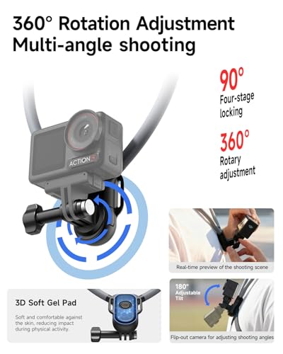 Collier suspendu quick release pour DJI Osmo Pocket 3 Action et Insta360 GoPro