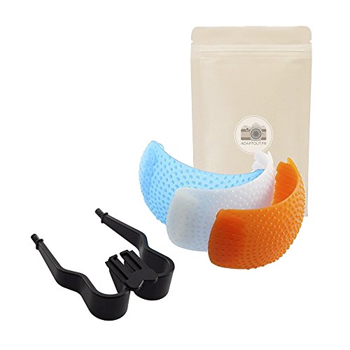 Diffusore flash integrato Diffusore flash integrato - 3 colori - Compatibile con tutte le marche - Canon Nikon Pentax Fuji Olympus Leica Panasonic Sigma Tamron Minolta Olympus - Adaptout marca francese