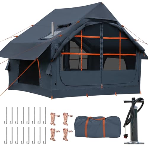 Inflatable Tents for Camping,Easy Blow Up Tent with Hand Pump,4 Seasons Waterproof Air Inflatable Camping Tent House for - Detailed View