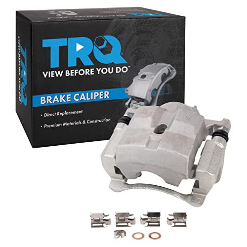 Image of TRQ Front Left Brake Caliper w /Bracket Drivers Side | For 2011-2016 Lexus CT200h 2010-2018 Toyota Prius 2012-2015 Plug-In 2018 Prius Prime