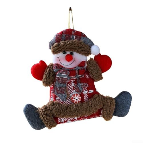 Encantador colgante de árbol de Navidad con Papá Noel para vibraciones festivas (2)