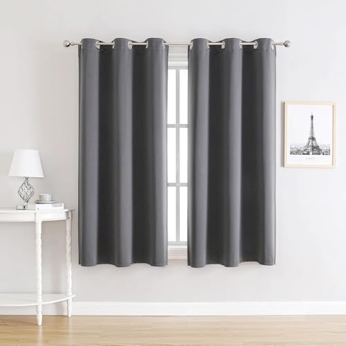 Rideau isolant tissu doux infroissable de haute qualité 70 x 250 cm gris clair - 3