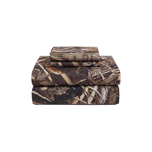 Polycoton super doux pour cette parure de lit 4 pièces Realtree Max-5 grand lit