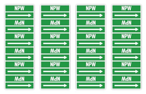 Adesivi: 150 x 50 mm, 4 pezzi - Gruppo 1 - Acqua - Acqua non Potabile - Banderola - Marcatura conduttiva - secondo DIN 2403 - Lingua: Italiano - NPW