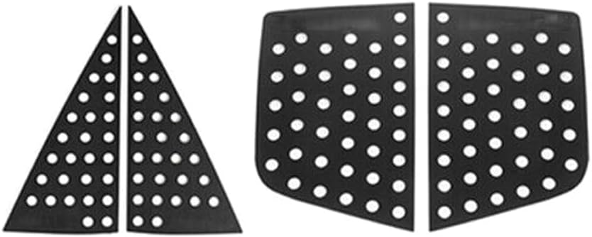 Front Rear Window Triangle Glass Trim Panel Metal Cover 4 Pieces/Set for Jeep for Renegade 2016-2020 Black FRWTGTPMCFJR2, Adaptive Query