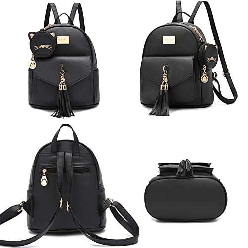 IHAYNER Girls Fashion Mini Backpack Purse for Women & Teen Girls - Small Leather Mini Backpack with Coin Purse & Tassel - Gold Pink by I IHAYNER - Image 2