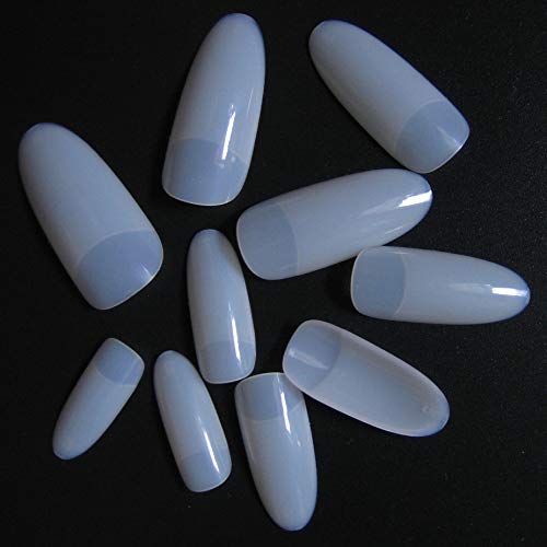 100 Oval False Nail Tips Natural French Acrylic Nail Tips Half Cover False Nails