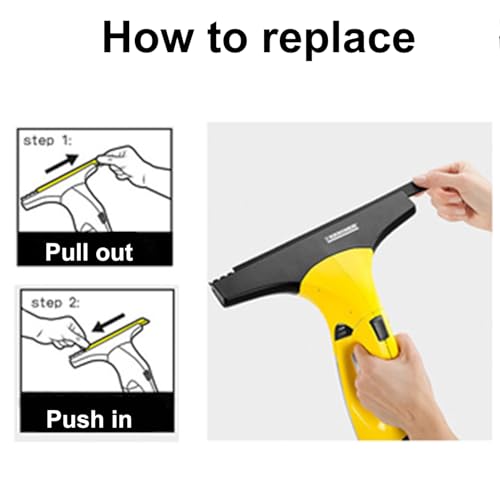 YUNYU Ersatz-Gummilippen (280mm, 4er-Pack) – Kompatibel mit Karcher Fenstersaugern WV1, WV2, WV5, WV50, WV55, WV60, WV75