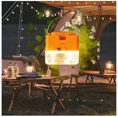 Camping Fan With LED Lantern, Hanging Tent Fan Light With Hook, Portable Outdoor Fan Lantern For Camping, Fishing, Emergency, Battery Not Included