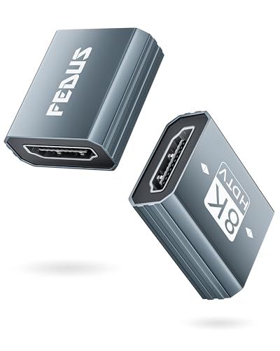 Image of FEDUS ZENITH LINK 8K HDMI Coupler Female to Female Adapter Jointer, Pack of 3 HDMI Cable 2.1 Extender Connector (8K@60Hz, 4K@120Hz) Aluminum Body for PS5, Xbox, PC, TV Stick, Roku, Monitor, High-Speed