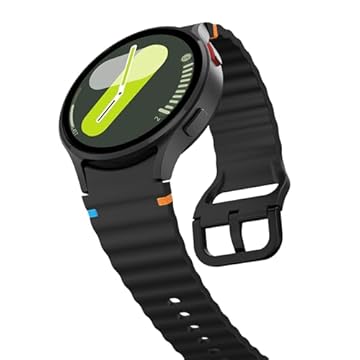 HAOZHI Pulseira Compatível com Samsung Galaxy Watch FE 7 6 5 4 40mm 44mm,6 Classic 43mm 47mm,5 Pro 45mm,4 Classic 42mm 46mm,Bracelete Correia de Silicone para Samsung Galaxy Watch (Preto)