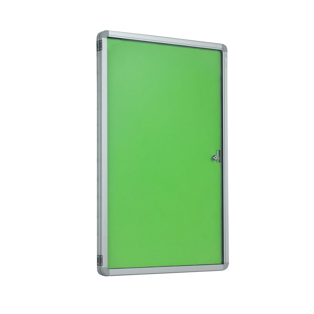Accent Tamperproof Lockable Felt Noticeboard Light Green 900 x 600 (WxH)