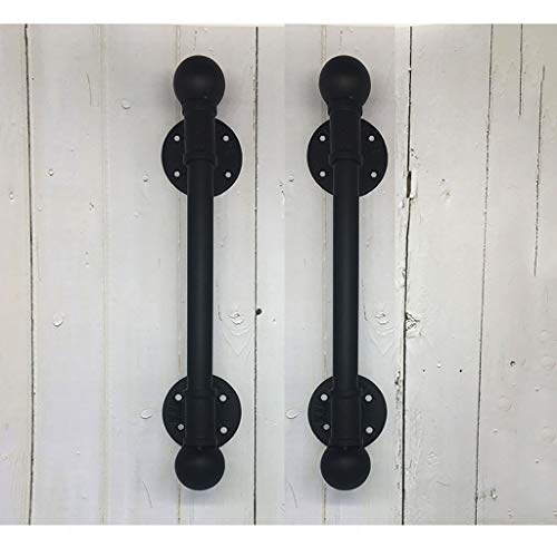 Poignée push-pull de porte en fer noir pour ouverture sans effort - 6