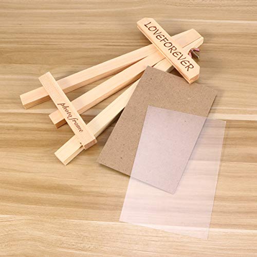 HEALLILY DIY Moldura De Madeira Photo Frame Forma de Mesa de Cavalete Picture Frame Com Suporte para