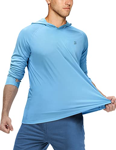 Image of Roadbox Mens Fishing Sun Hoodie, Long Sleeve UPF 50+ UV Protection Shirts