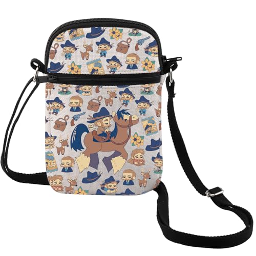 MEIKIUP RDR2 Crossbody Bag RDR2 Video Games Lover Gift Arthur Morgan Fans Gift RDR2 Games Player Gift