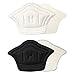 Healifty Lot de 2 paires de coussinets de talon auto-adhésifs antidérapants pour chaussures, semelles de protection des pieds, autocollants pour femme, homme, blanc, noir, 11,5 x 8 x 1 cm