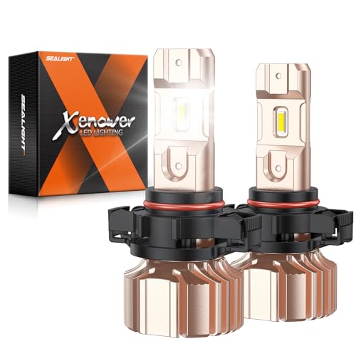 SEALIGHT 5202 LED Fog Light Bulbs 14000LM 600% Brightness 5201 5202 PS19W PS24W Fog Lights LED Bulb 6500K Cool White Superior Heat Dissipation Pack of 2