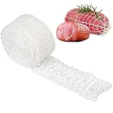 FAYAHAR Red para Carne, 18 Agujeros Malla Elástica para Carne, Resistente a Altas Temperaturas Malla para Asar Carnes, para Ahumar Asar y Marinar (3 M)