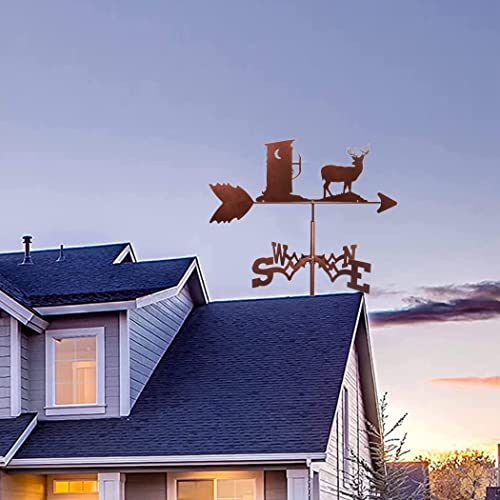 Webert Weathervane Weather Vane Deer Weathervane With Wind Direction Indicator Garden Courtyard Decoration Professional Measuring Tools #TOP5