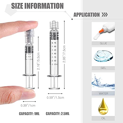 1 Ml 2.25 Ml Borosilicate Glass Syringe Anti-Leak Heat Resistant Accurate Measuring Syringe For Labs Liquids Oils Feeding Glue Veterinary (10 Pieces) #TOP1