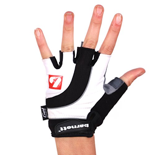 Gants de vélo BG-04 BARNETT pour vos sorties d'été et circuits de compétition blancs